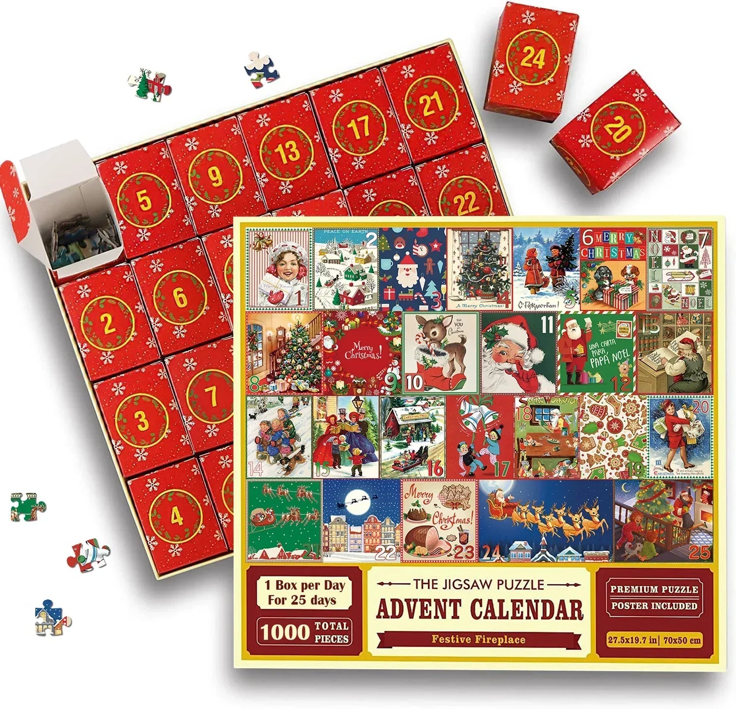 Advent Countdown Nativity Calendar 1008pcs Puzzle